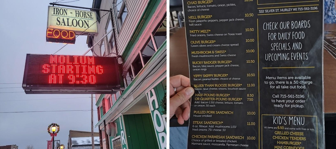 Iron Horse Inn Menu