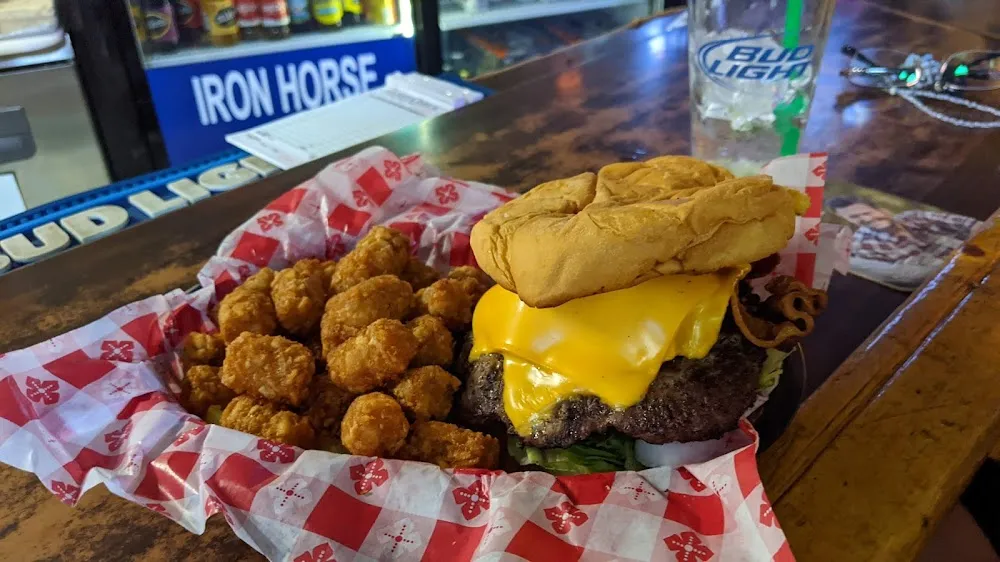 Chad Burger with Tots