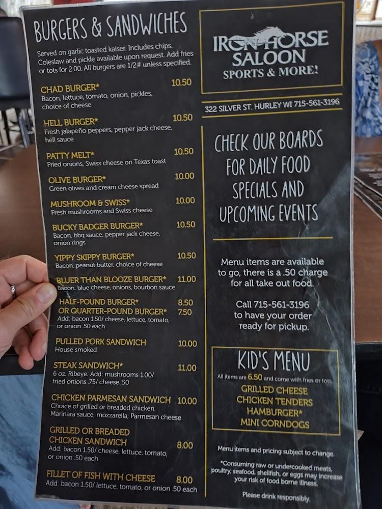 Iron Horse Inn Menu image 1